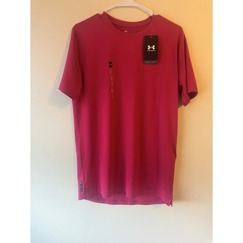 Under Armour Mens Vanish Rush Energy Shirt Sz‎ S Shaded Fuchsia 1383973-681 NEW
